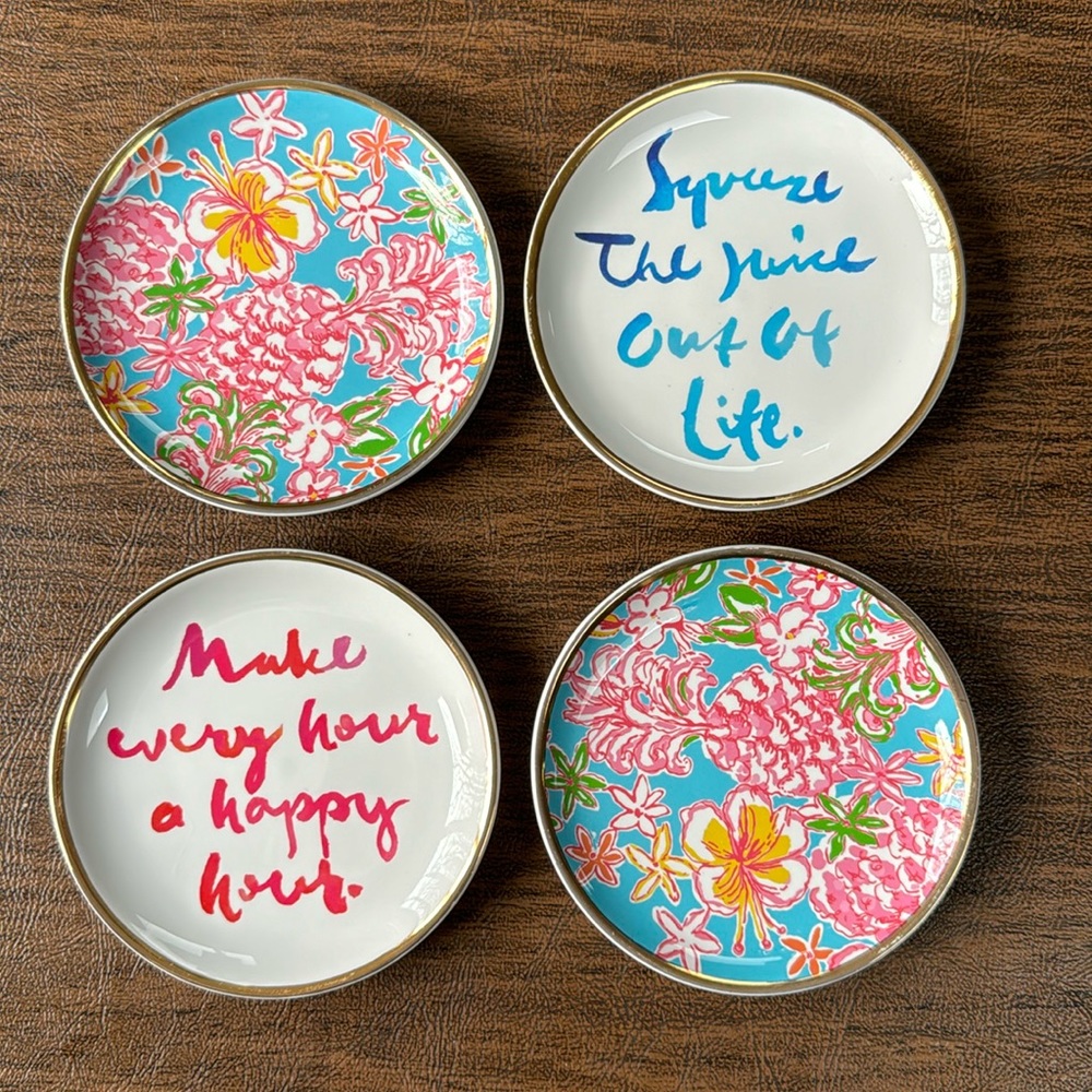 Lilly Pulitzer Set of Four Ceramic Coasters